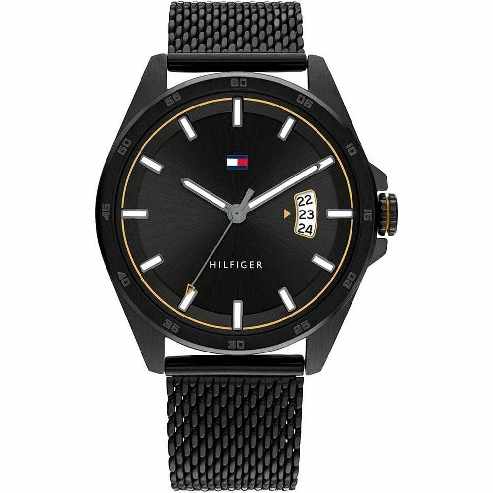 Tommy Hilfiger 1791913 Black Stainless Steel mesh Bracelet Quartz Men's Watch