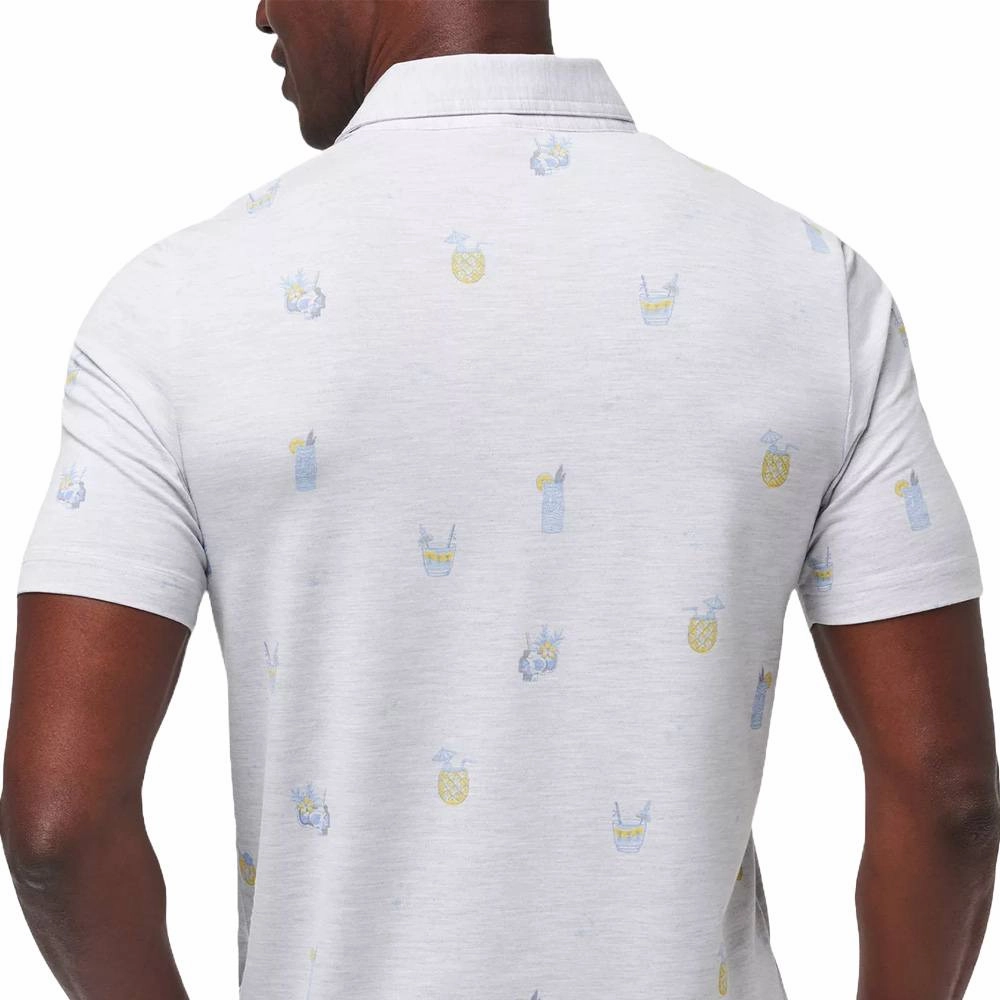 TravisMathew Call The Shot Golf Polo Heather Light Gray - SS24 Men