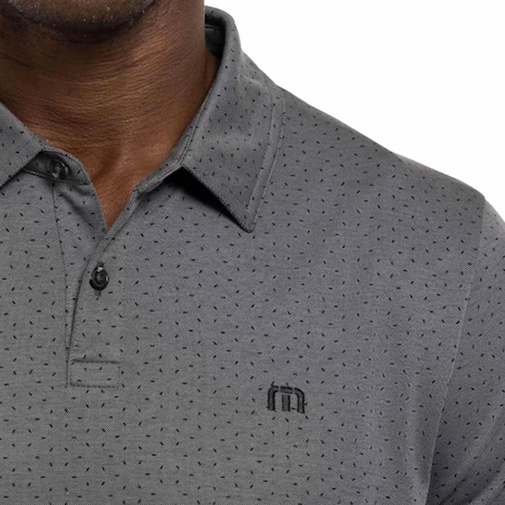TravisMathew Light Valley Golf Polo Heather Dark Gray - FW22 Men