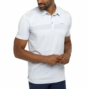 TravisMathew Local Time Golf Polo Heather Light Gray - SS23 Men