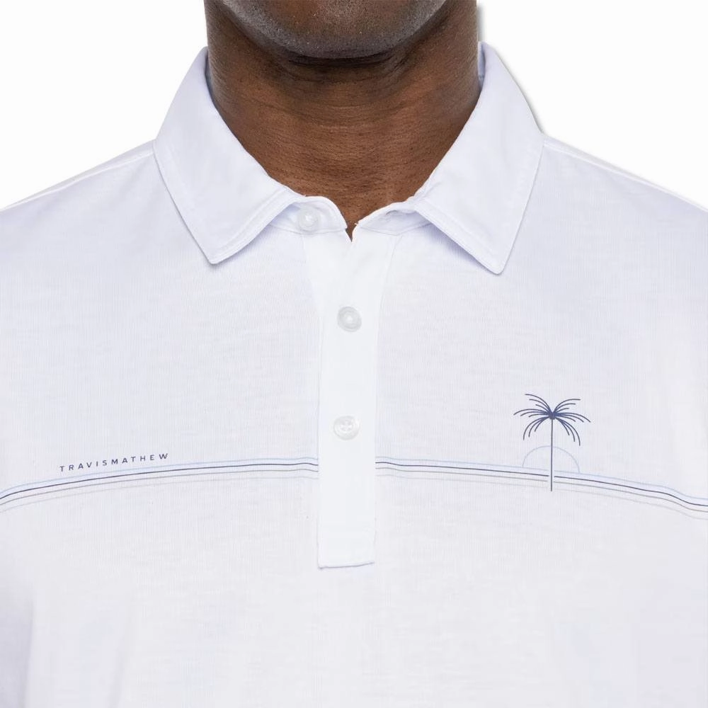 TravisMathew Luna Sol Golf Polo White - SS23 Men