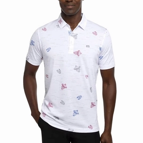 TravisMathew Mexicali Golf Polo White - SS23 Men