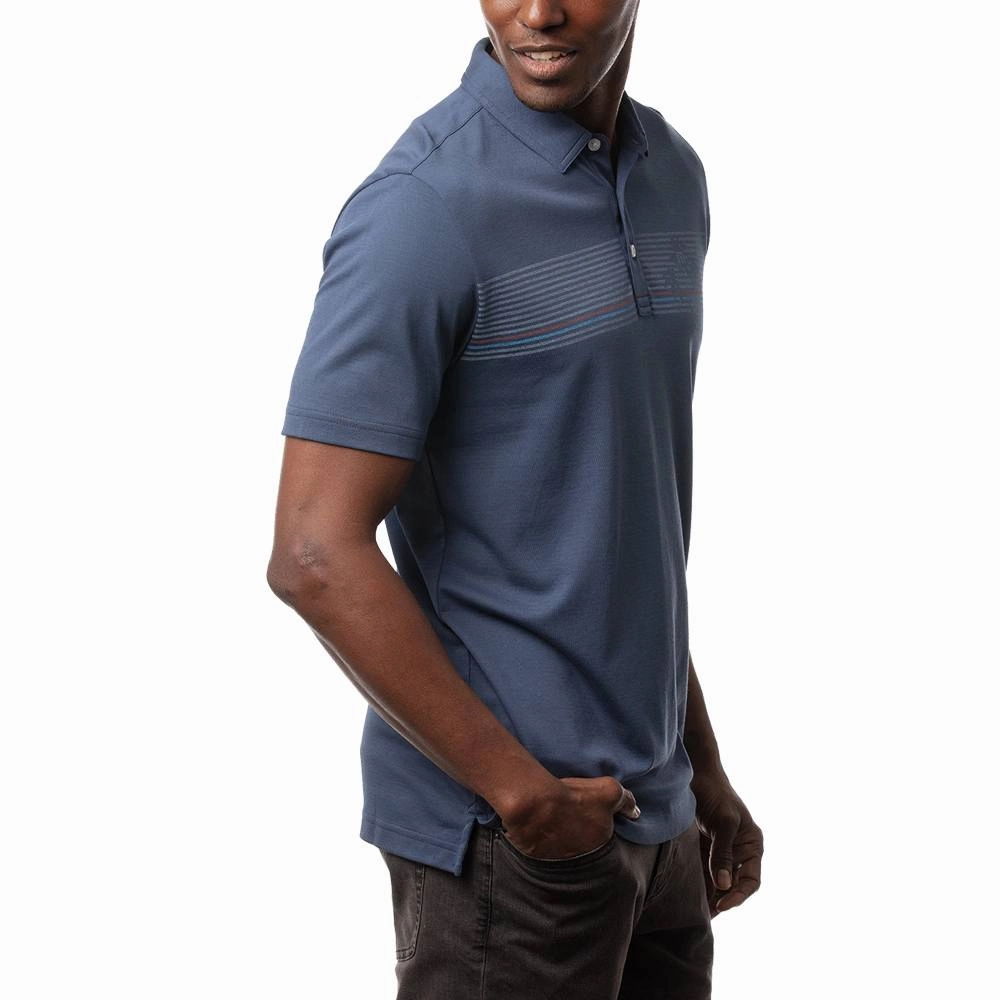 TravisMathew Private Pool Golf Polo Sargasso Sea - SS21 Men
