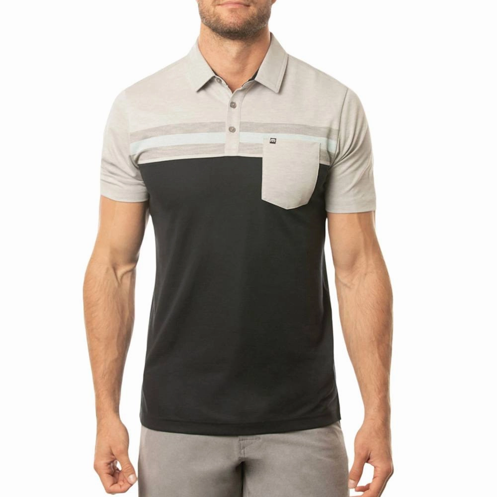 TravisMathew Salad Days Golf Polo Heather Light Gray - SS22 Men
