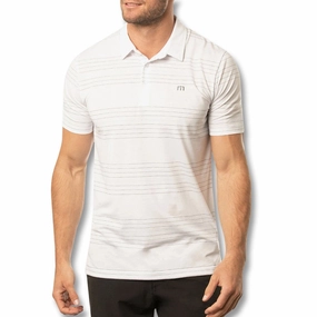 TravisMathew Scene It Golf Polo White - SS22 Men