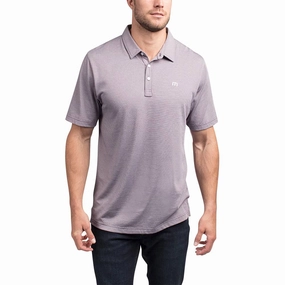 TravisMathew The Zinna Golf Polo Blackberry Cordial/White - FW24 Men