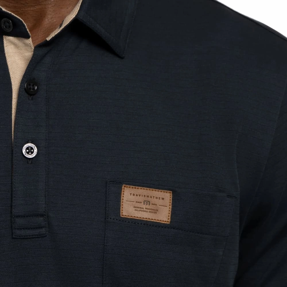 TravisMathew Valetta Golf Polo Black - FW22 Men