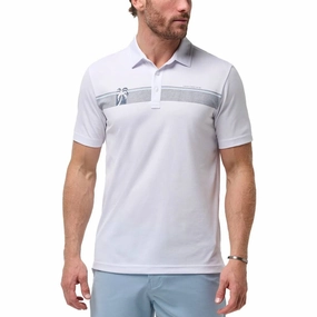TravisMathew Wall of Water Golf Polo White - SS24 Men