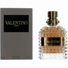 Valentino Men's Eau De Toilette Spray - Uomo Luxurious and Inviting Notes, 3.4 oz