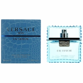 Versace Men's Eau De Toilette Spray - Man Eau Fraiche Captivating Scent, 1.7 oz