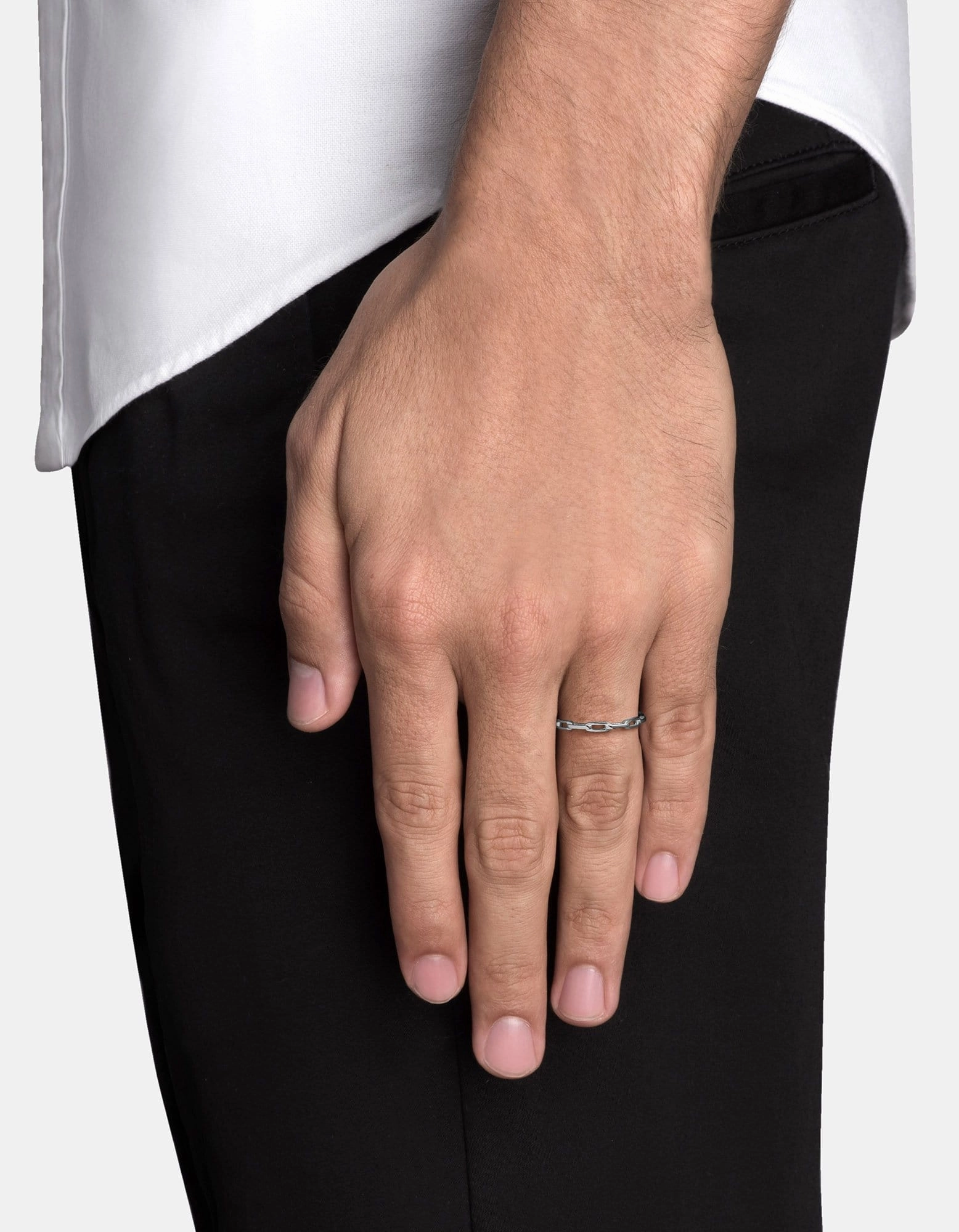Volt Link Ring, Sterling Silver