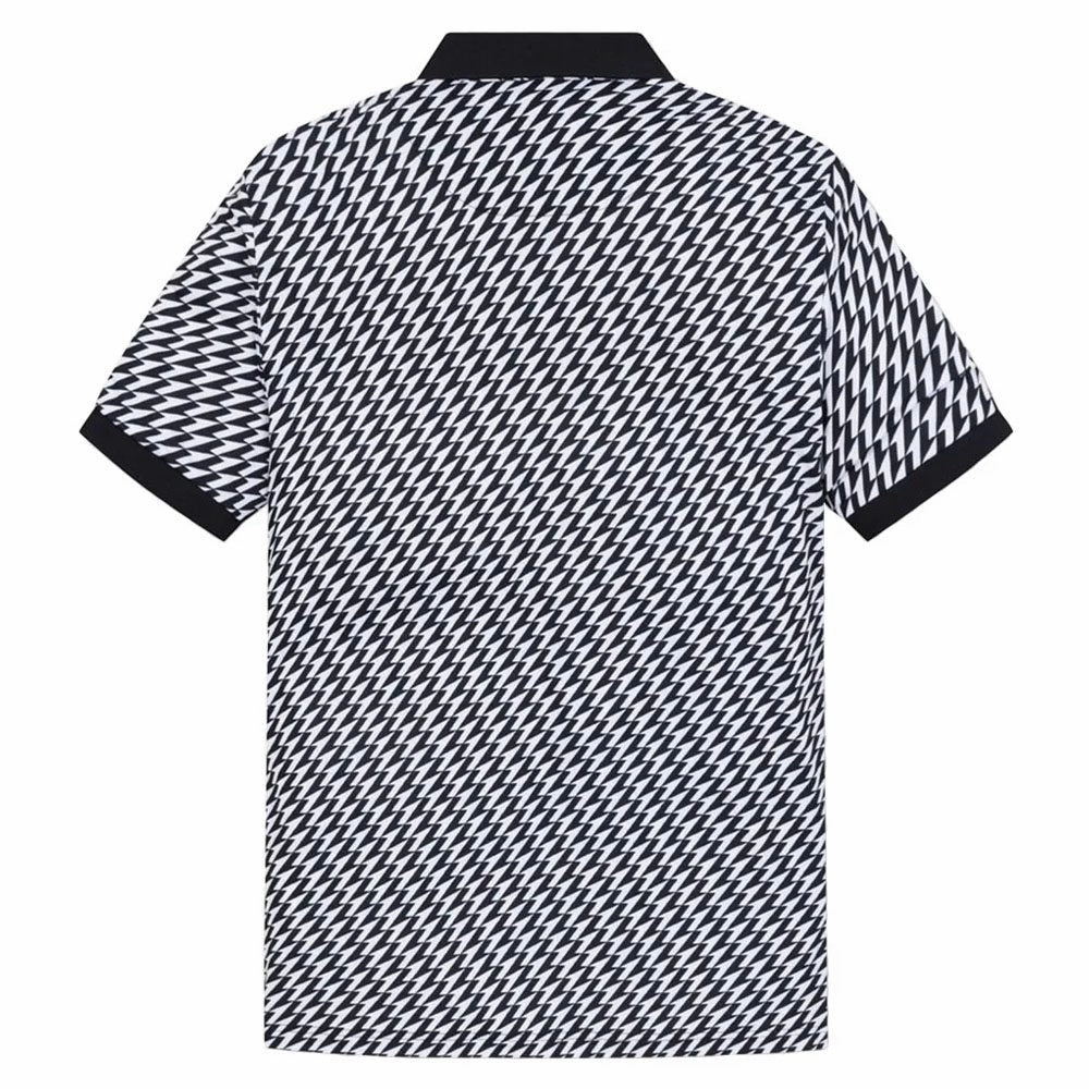WAAC Athletic Arrow Rib Collar Golf Polo Black - SS24 Men