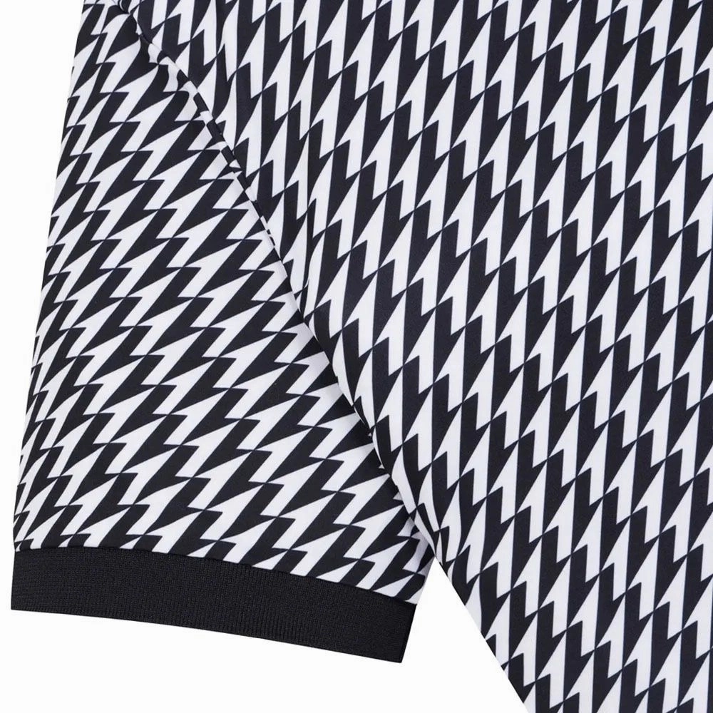 WAAC Athletic Arrow Rib Collar Golf Polo Black - SS24 Men