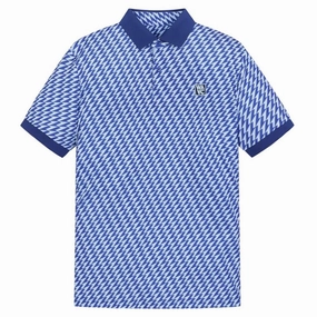 WAAC Athletic Arrow Rib Collar Golf Polo Dark Blue - SS24 Men