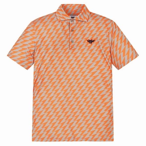 WAAC Athletic Arrow Stretch Golf Polo Light Orange - SS24 Men