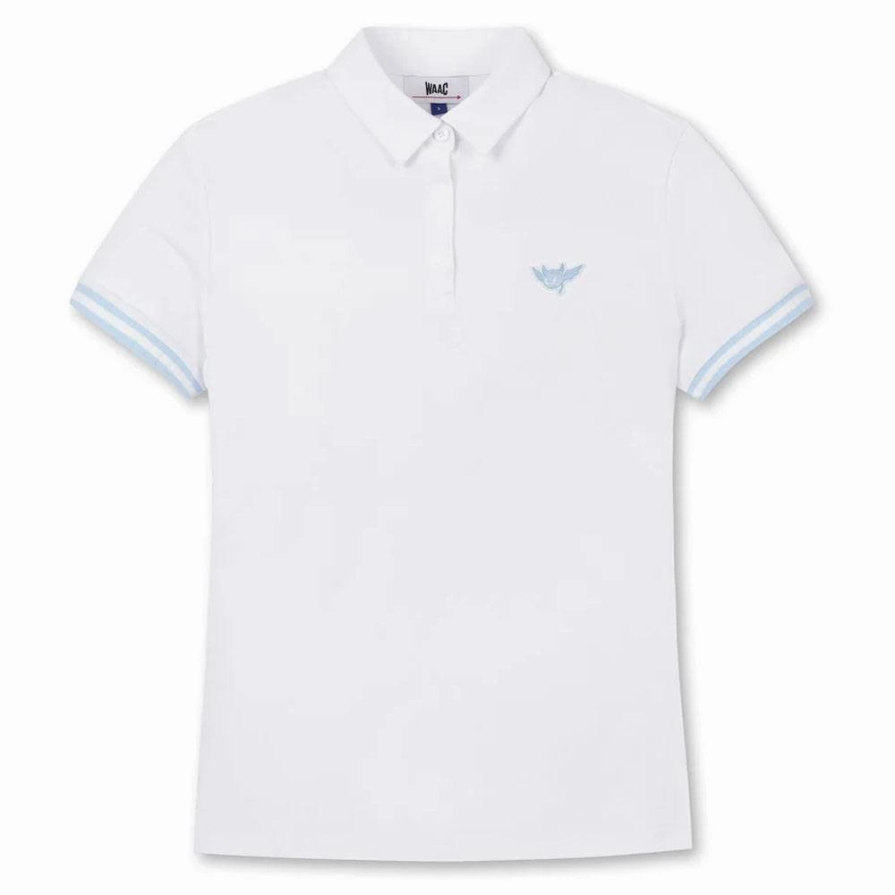 WAAC Athletic Flying Waacky Pique Golf Polo White - SS24 Women
