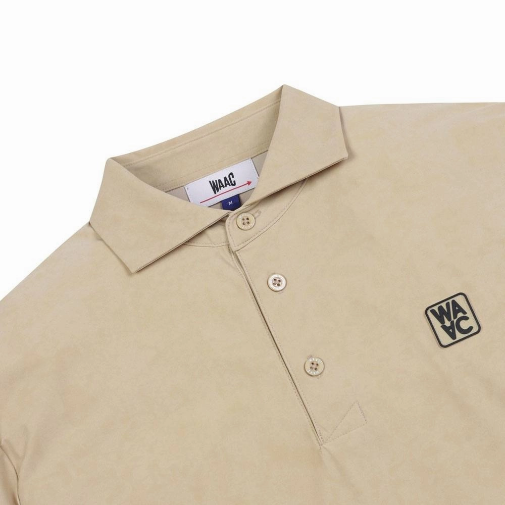 WAAC Athletic Mist Stretch Golf Polo Light Brown - SS24 Men