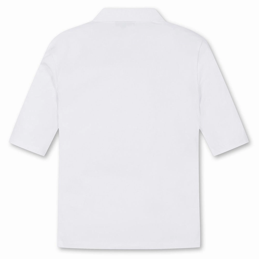 WAAC Athletic Ribbed Slim Golf Polo White - SS24 Women