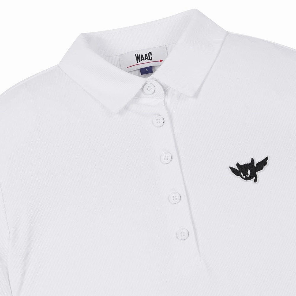 WAAC Athletic Ribbed Slim Golf Polo White - SS24 Women