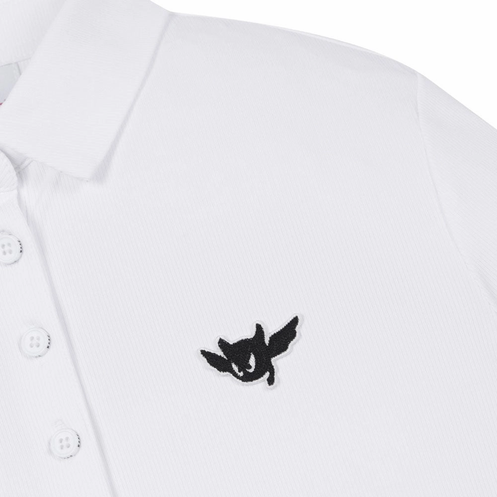 WAAC Athletic Ribbed Slim Golf Polo White - SS24 Women
