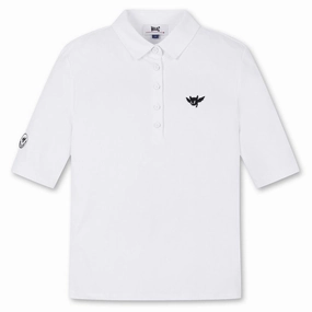 WAAC Athletic Ribbed Slim Golf Polo White - SS24 Women