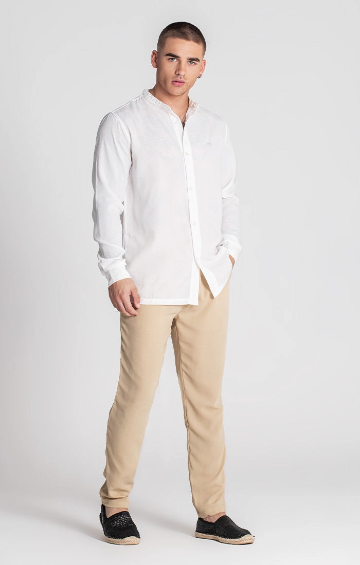White Linen Grandad Shirt