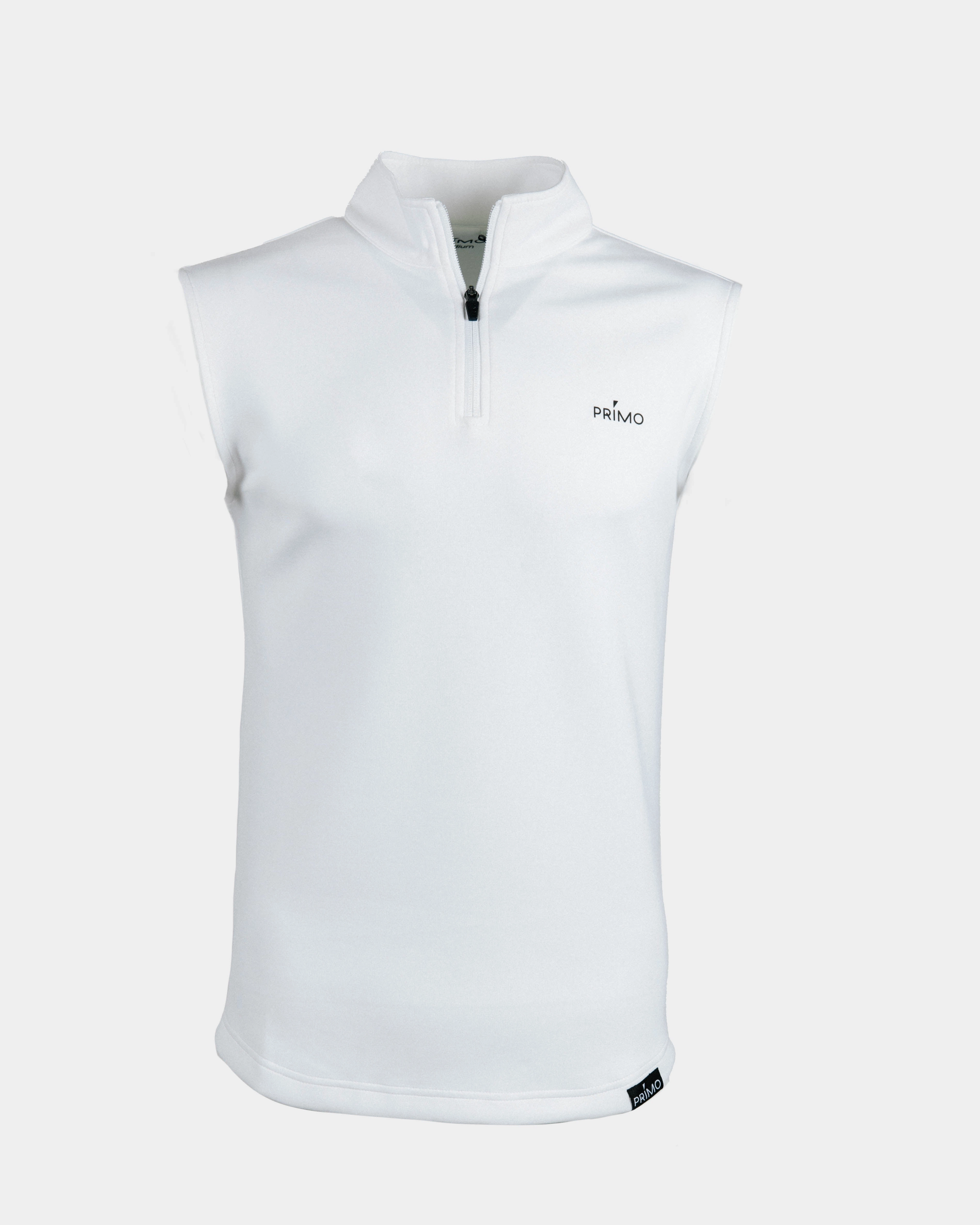 White Quarter Zip Vest