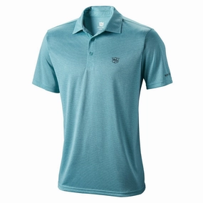 Wilson Stripe Golf Polo Light Blue - SS18 Men