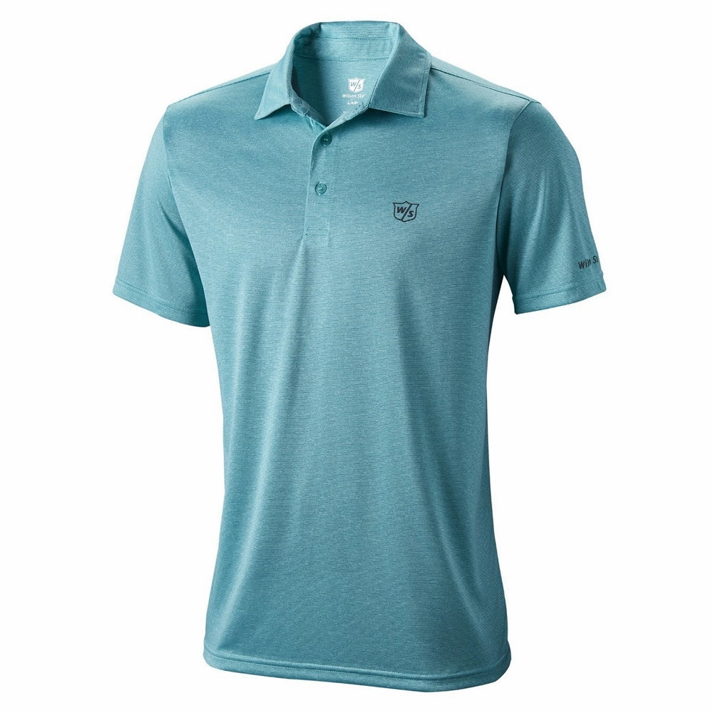 Wilson Stripe Golf Polo Light Blue - SS18 Men
